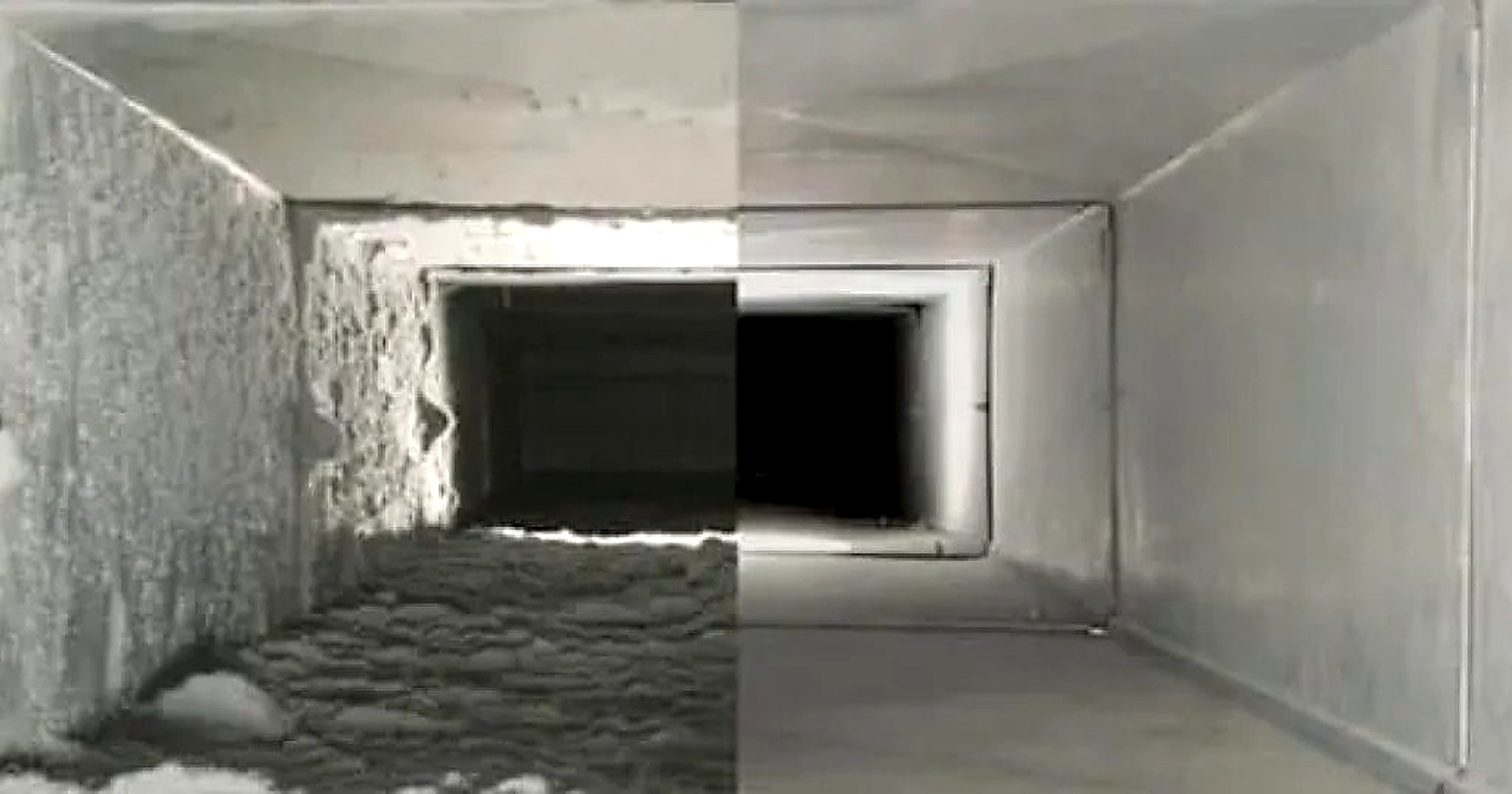 Air duct cleaning before and after